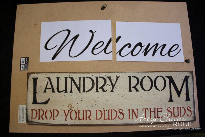 DIY Welcome Sign (thrifty, what else?!)