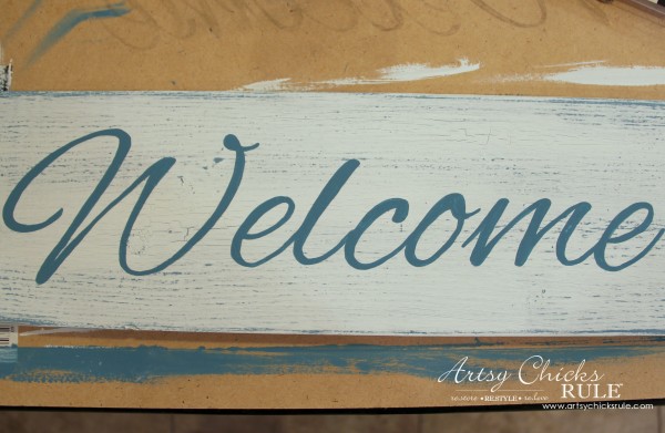 Easy DIY Welcome Sign - quick and easy! - #welcome #sign artsychicksrule.com