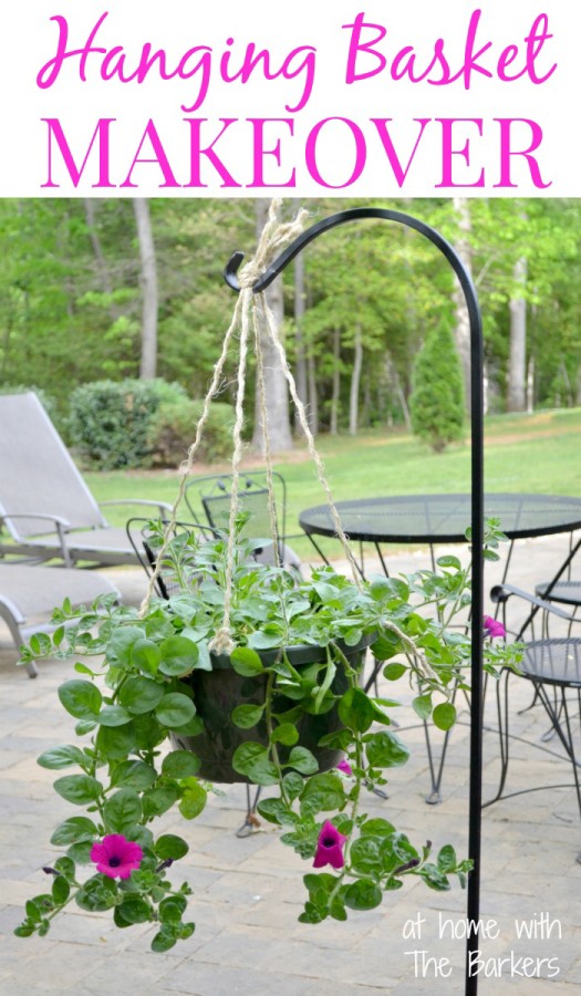 Hanging-Basket-Makeover At Home with the Barkers