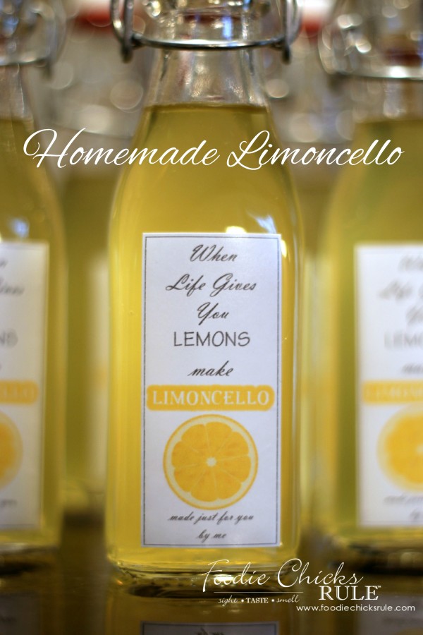 Homemade Limoncello - Make your own! Its easier than you think! - #limoncello foodiechicksrule