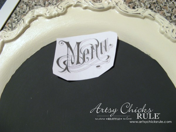 Old Metal Tray Repurposed with Chalk Paint artsychicksrule.com