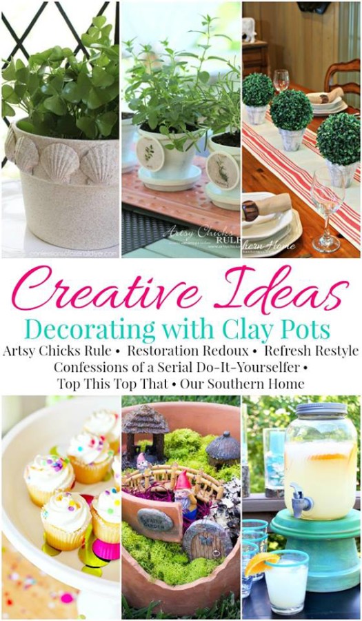 Decorating with Clay Pots artsychicksrule