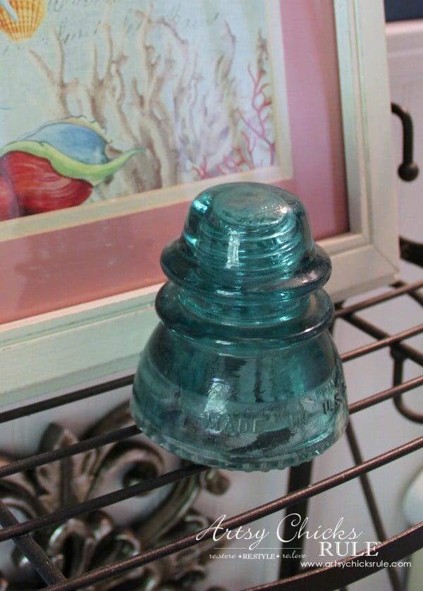 Vintage Collections - Blue Insulator Cap - #vintage #collections #bluemasonjars #retro #antique artsychicksrule.com