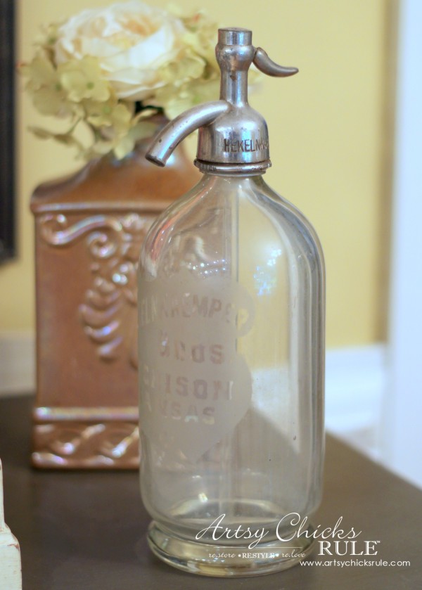 Vintage Collections - Vintage Seltzer Bottle - #vintage #collections #bluemasonjars #retro #antique artsychicksrule.com