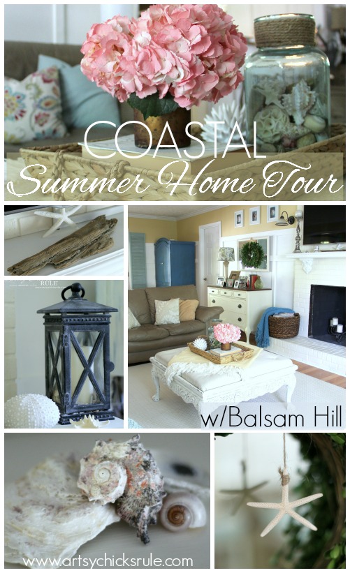 Coastal Summer Home Tour - with Balsam Hill - Coastal Decor - #nautical #coastal #homedecor #summerhometour artsychicksrule.com