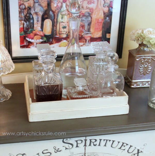 Decorating with Trays - Inspiration for using them in your home! - #bar #homedecor artsychicksrule.com