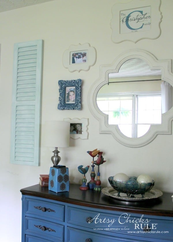 Gallery Wall (Decorating Challenge) - Left Shutter - #gallerywall artsychicksrule