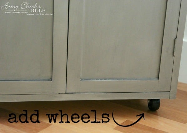 Industrial Cart Makeover - Added Wheels - $12 Thrift Store Find - artsychicksrule