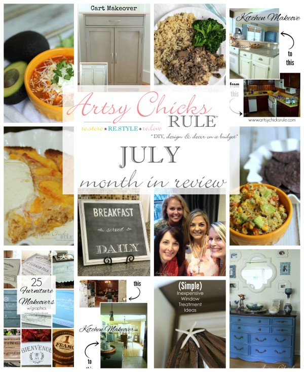 July Month in Review - from the Food blog too - artsychicksrule.com