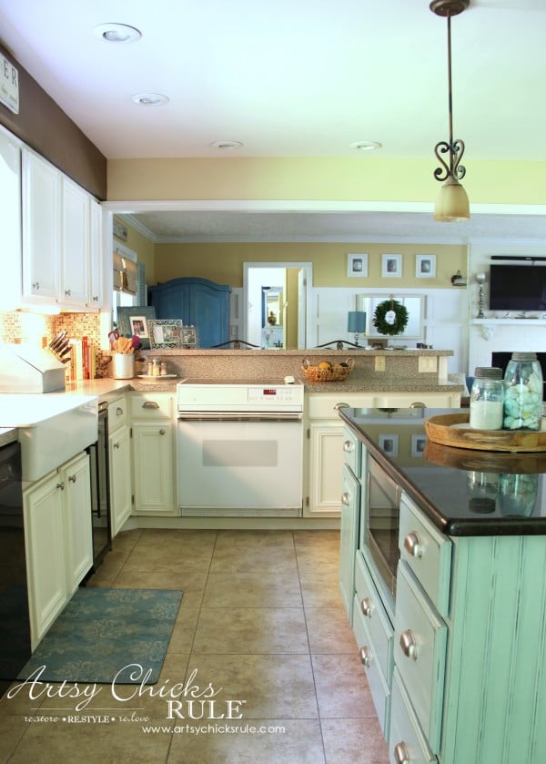 Kitchen Makeover - AFTER Open to Family - #kitchen #Makeover artychicksrule