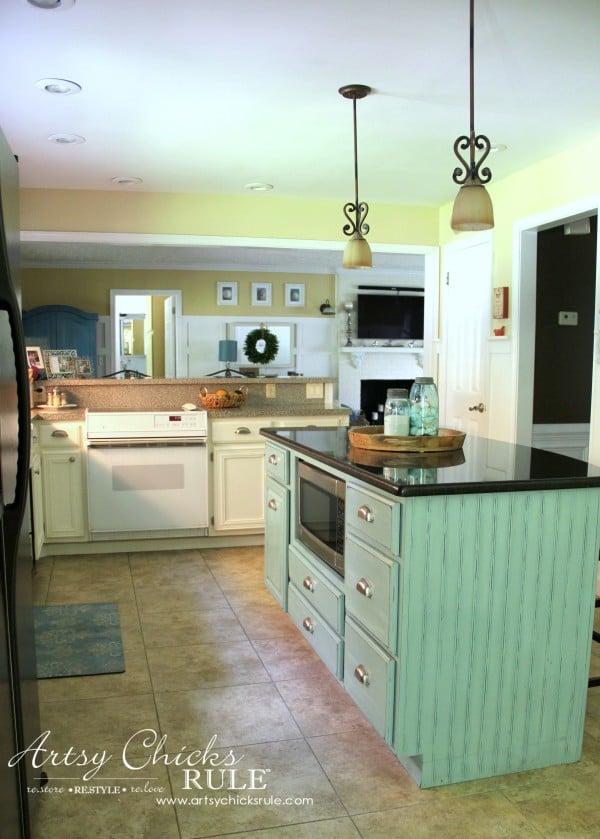 Kitchen Makeover - After Island Added - #kitchen #Makeover artychicksrule