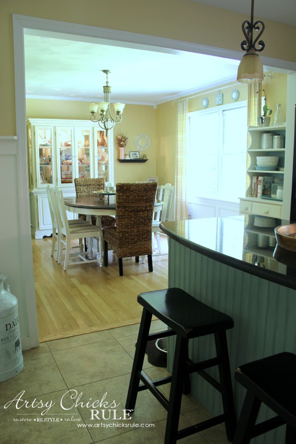 Kitchen Makeover - After Wall Removed to Dining - #kitchen #Makeover artychicksrule