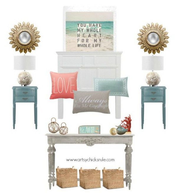 Master Bedroom Plans & a Mood Board - Beach Themed Bedroom - artsychicksrule