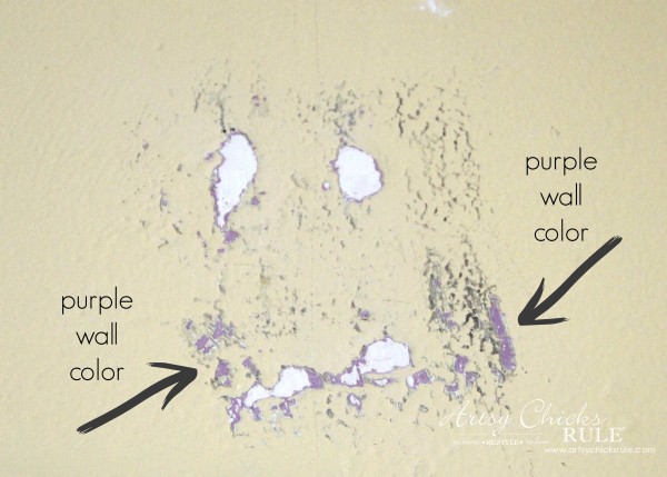 Master Bedroom Plans & a Mood Board - original purple wall color we moved in to underneath - artsychicksrule