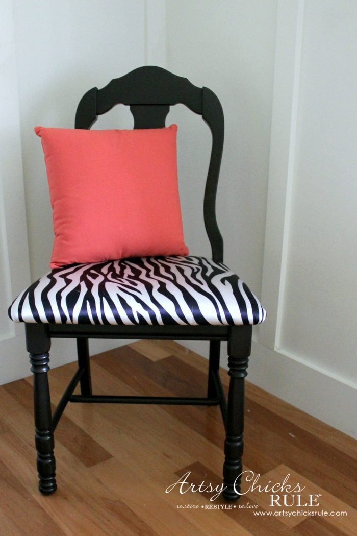 Zebra Chair Makeover (Animal Theme)