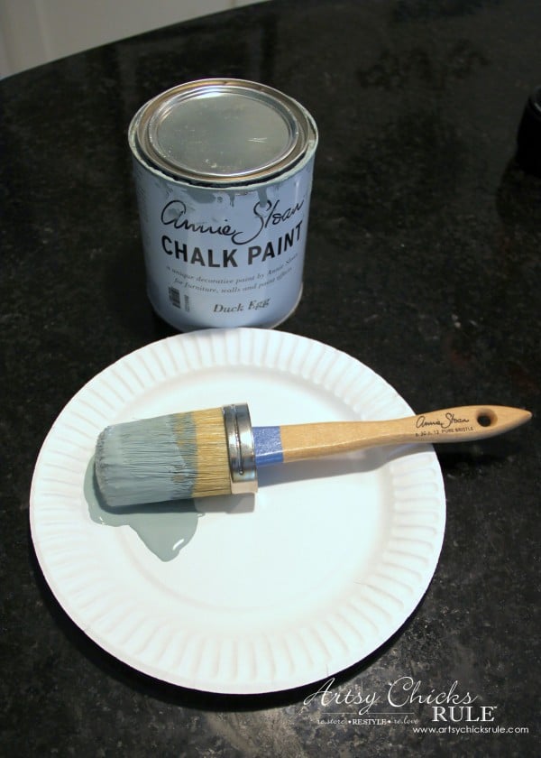 Secretary Desk Makeover (Chalk Paint® by Annie Sloan) - AS paint brush is the bomb - #MadeItMyOwn #sp #chalkpaint artsychicksrule