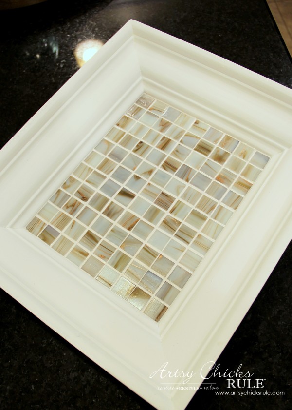 Old Frame Turned TILED COASTAL TRAY - artsychicksrule.com