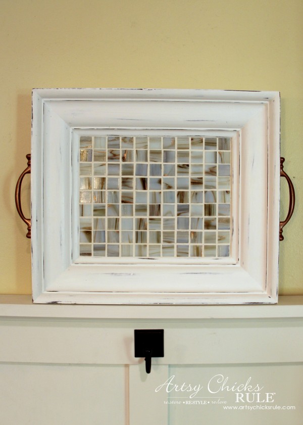 Old Frame Turned TILED COASTAL TRAY - artsychicksrule.com