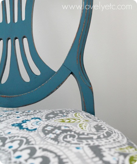 Details-of-painted-reupholstered-chair - Lovely etc