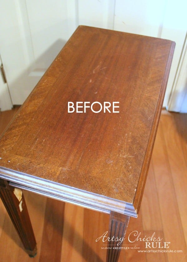 wood bench on top