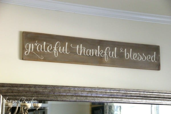 Grateful, Thankful, Blessed DIY Weathered Sign - No Cost Sign - artsychicksrule