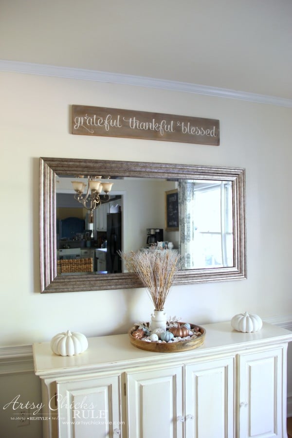 Grateful, Thankful, Blessed DIY Weathered Sign - Vignette - artsychicksrule