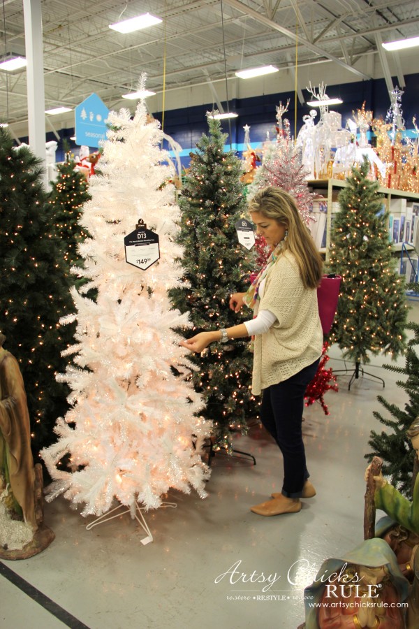 Holiday Decor Ideas with At Home (Pt 1 of 3) Love the huge tree selection - #AtHomeforChristmas #AtHomeFinds #ad