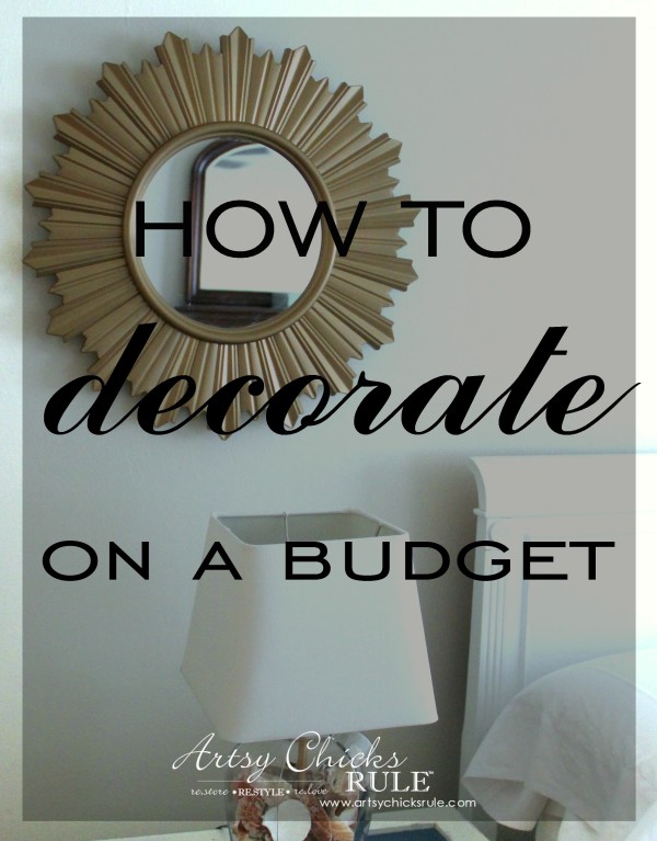 Master Bedroom Makeover on a Budget - BUDGET MAKEOVER $20 Mirror and THRIFT STORE lamp makeover - artsychicksrule