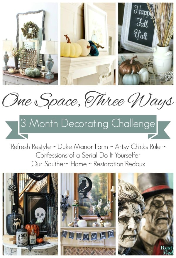 One Space, Three Ways 3 Month Decorating Challenge - artsychicksrule