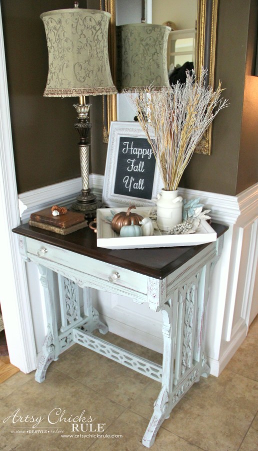 Welcoming Fall Foyer - Neutral Coastal Decor - artsychicksrule