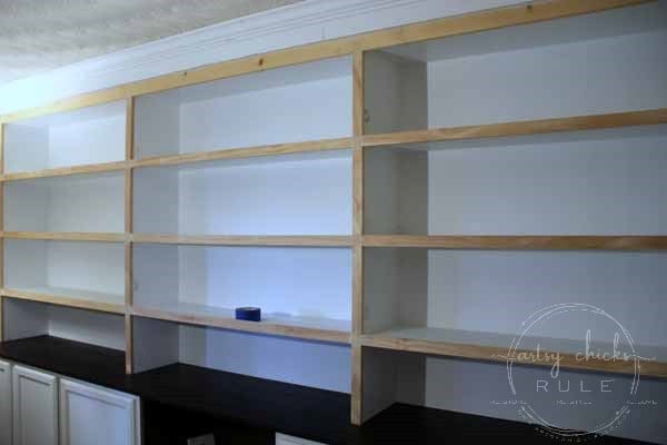 DIY Bookcase Tutorial - FULL TUTORIAL - artsychicksrule.com #DIYBookcase #Bookcase #diybuiltin