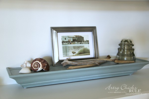 DIY Built-In Bookcase Wall - Nautical Decor - artsychicksrule #bookcase #diy