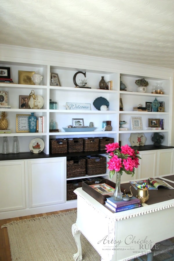 Diy Bookcase Tutorial Diy Built In All The Details Artsy