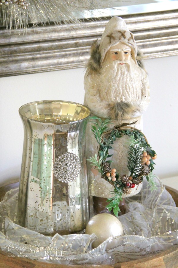 Holiday Decor Ideas with At Home (Pt 2 of 3) Lavish and Luxe Santa - #AtHomeforChristmas #AtHomeFinds #ad