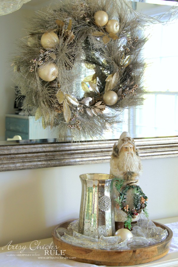 Holiday Decor Ideas with At Home (Pt 2 of 3) Vignette - #AtHomeforChristmas #AtHomeFinds #ad