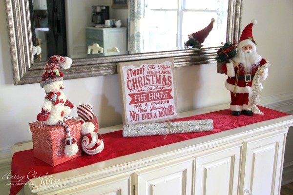 Holiday Decor Ideas with At Home (Pt 3 of 3) Festive Red Vignette - #AtHomeforChristmas #AtHomeFinds #ad