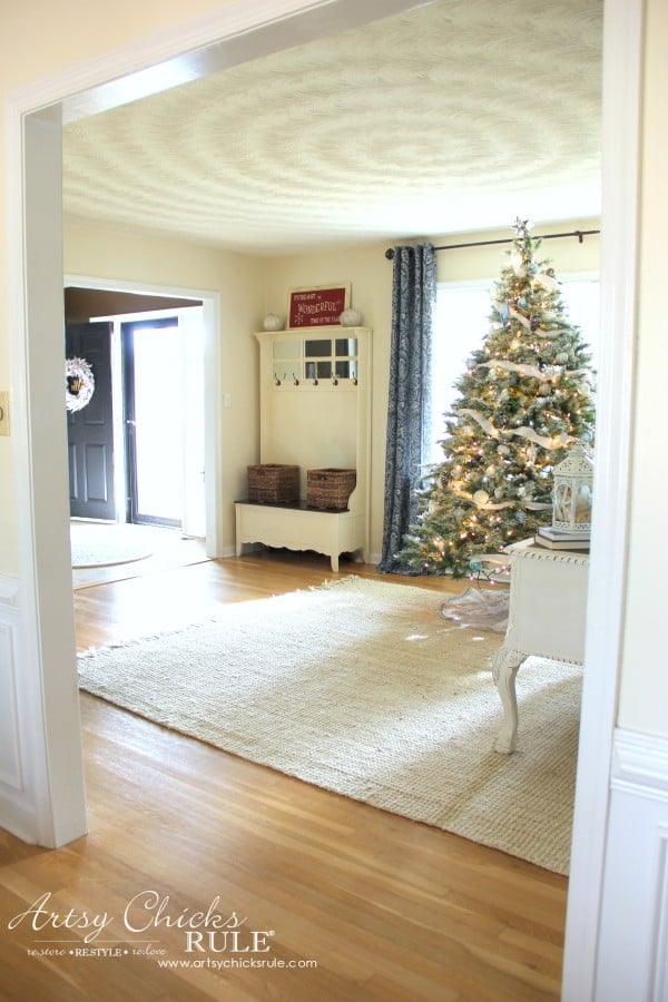 Christmas Home Tour 2015 - Looking into Study - artsychicksrule.com #christmashometour