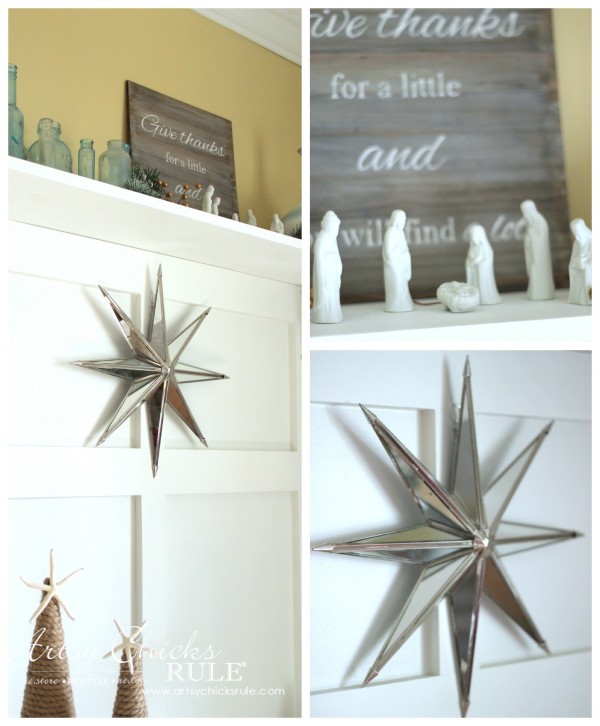 Christmas Home Tour 2015 - Mirrored Star and Nativity - artsychicksrule.com #christmashometour