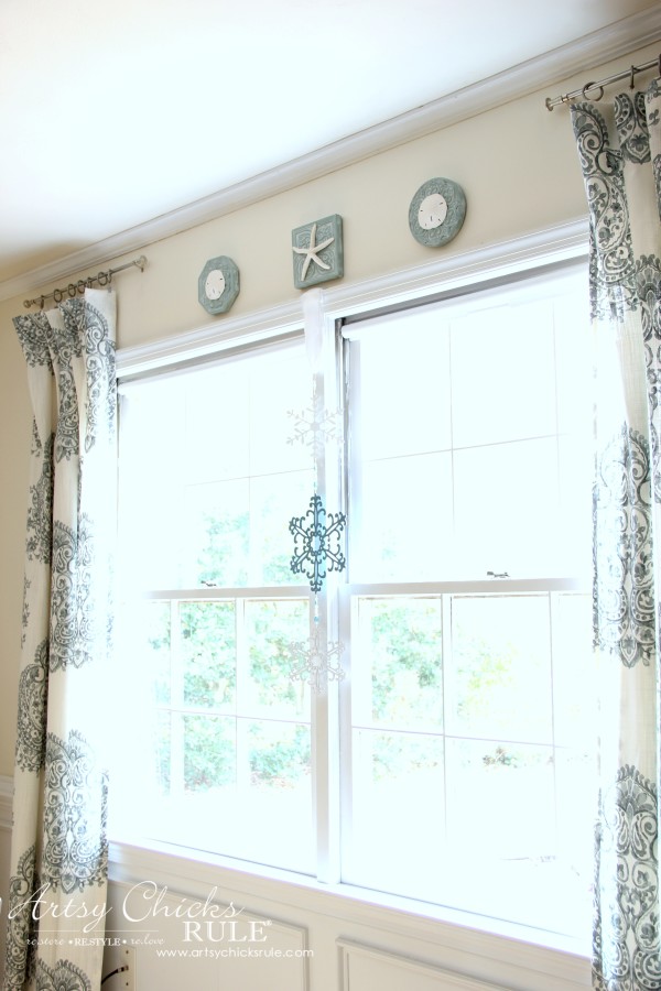 Christmas Home Tour 2015 - New Window Treatments - artsychicksrule.com #christmashometour