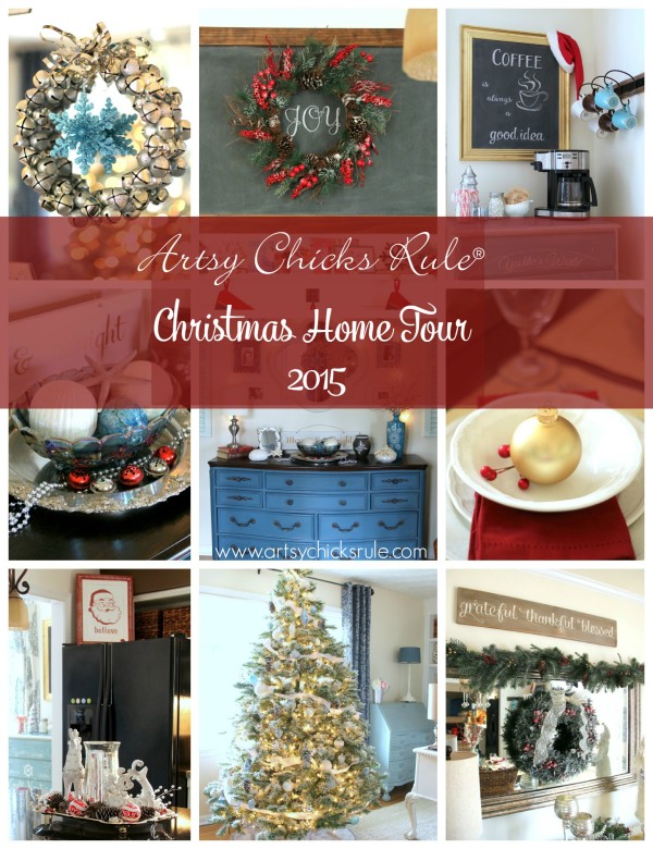 Christmas Home Tour 2015 - Part 2 - artsychicksrule.com #christmashometour