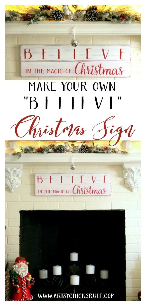 LOVE this sign!! Believe in the Magic of Christmas Sign!! artsychicksrule.com