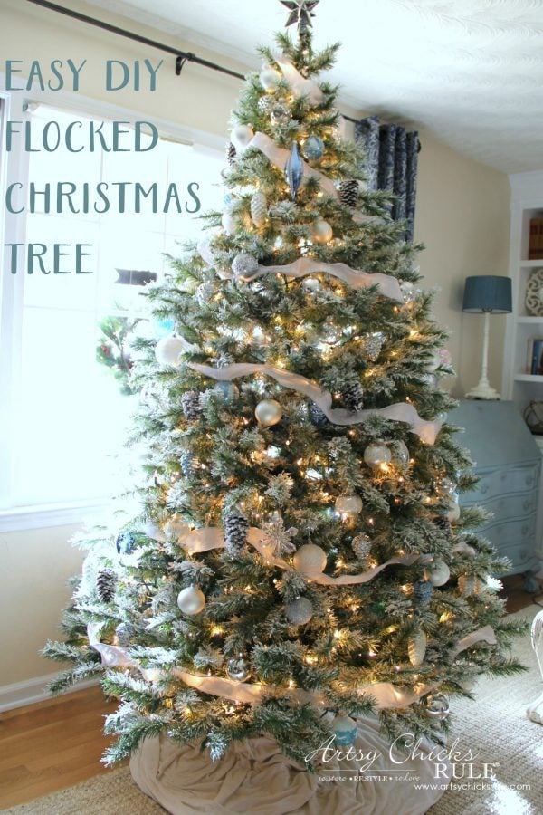 Diy Flocked Tree Easier Than It Seems All The Details Artsy Chicks Rule