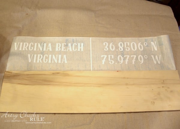 DIY Coordinates Sign - SO SIMPLE THIS WAY!! - artsychicksrule.com #silhouettesign #coordinatessign #coastaldecor