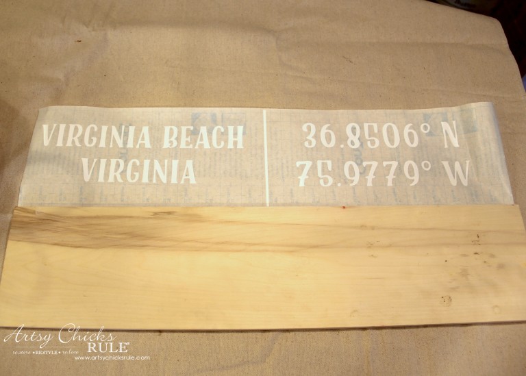 DIY Coordinates Sign