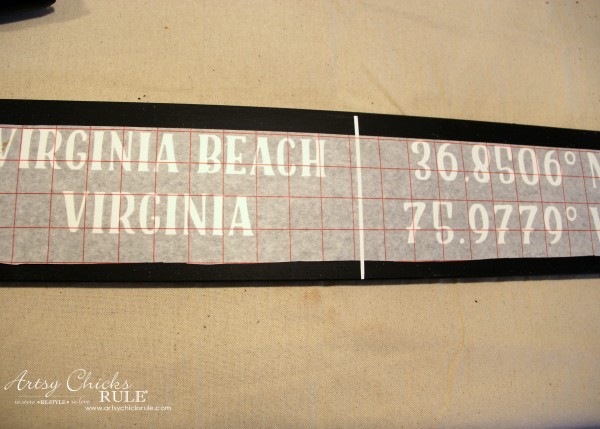 DIY Coordinates Sign - align lettering - artsychicksrule #silhouette #diy #sign #coastaldecor