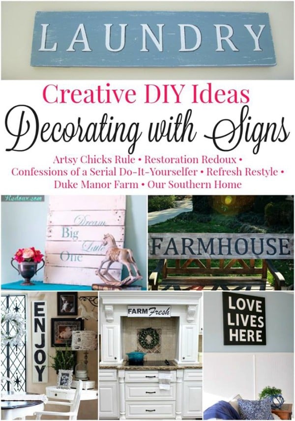 Decorating with Signs Challenge - artsychicksrule