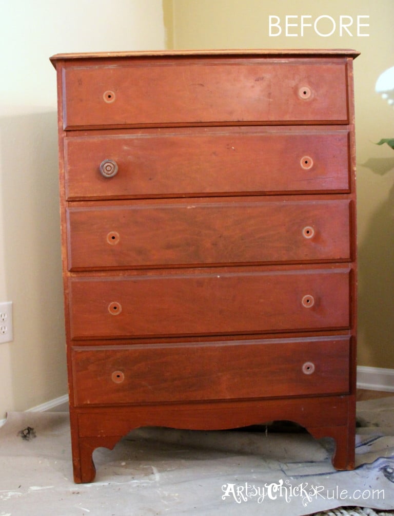 Coastal Themed Chest w/Custom Graphics & Annie Sloan Chalk Paint