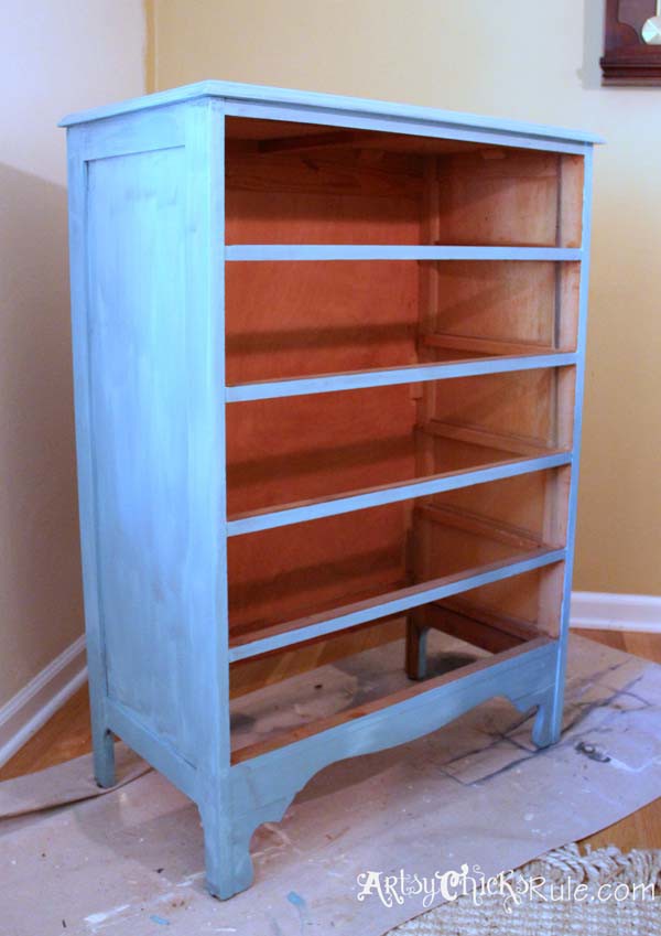 Thrift Store Dresser - First Under Coat - Provence Chalk Paint