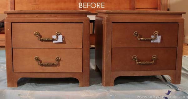 Realistic wood grain vinyl for furniture makeovers...well yes! What a fun way to update your old furniture! artsychicksrule.com 