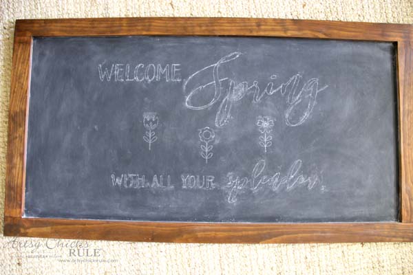 DIY Farmhouse Inspired Chalkboard - TRANSFER MADE EASY - artsychicksrule